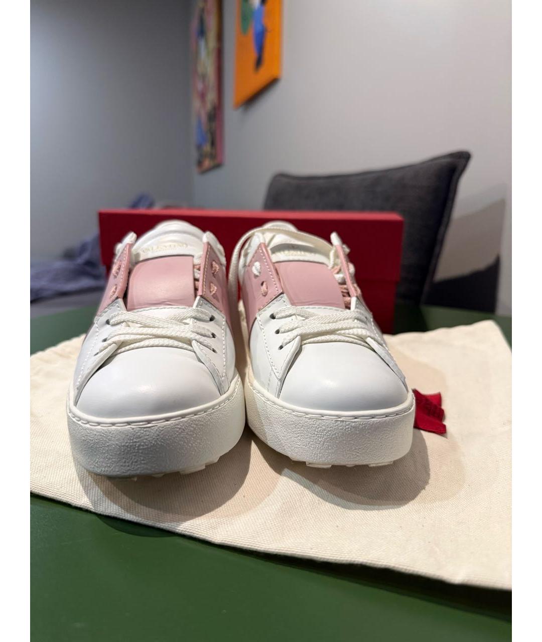 VALENTINO Белые кожаные кроссовки, фото 2