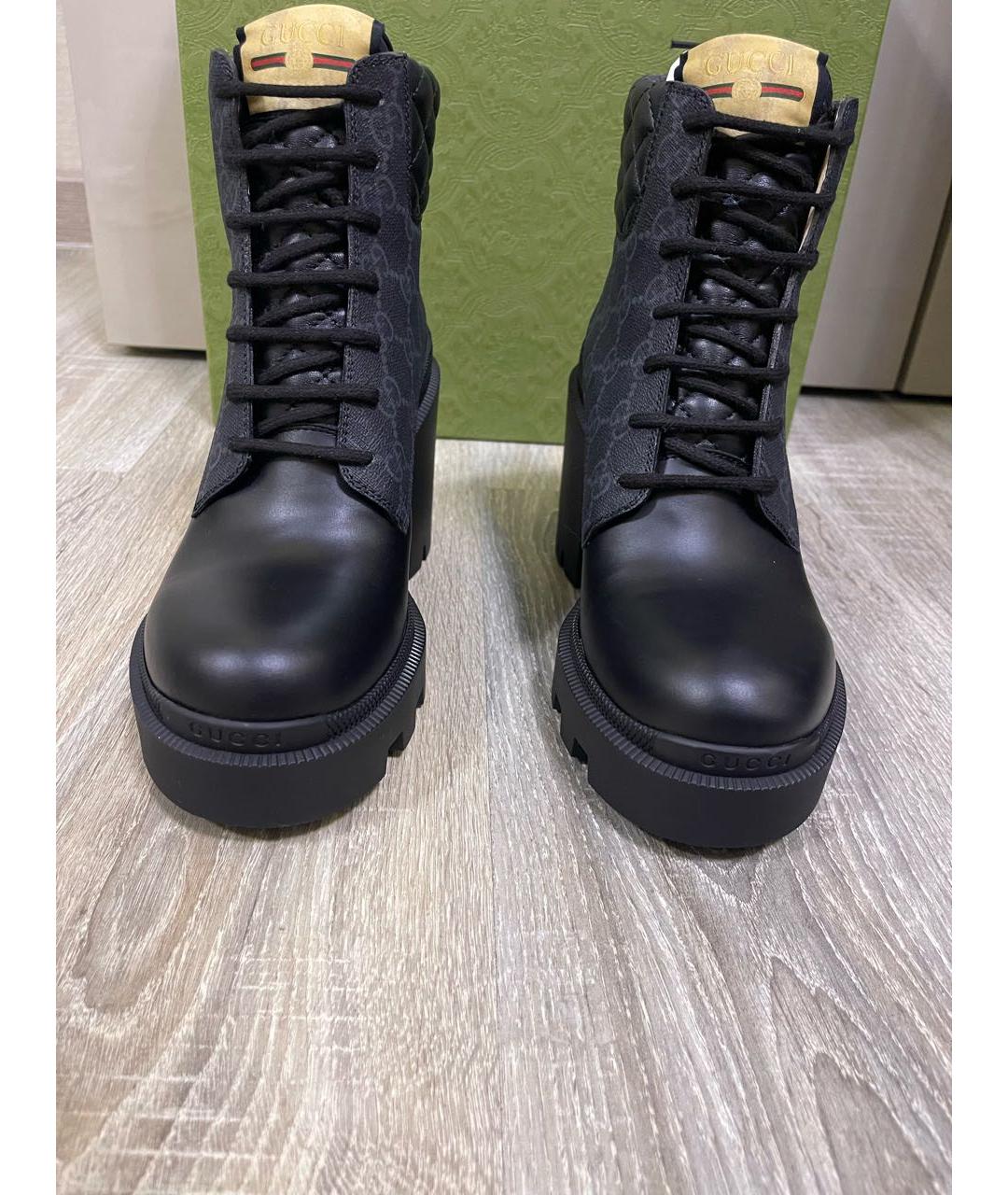 GUCCI Черные ботинки, фото 2
