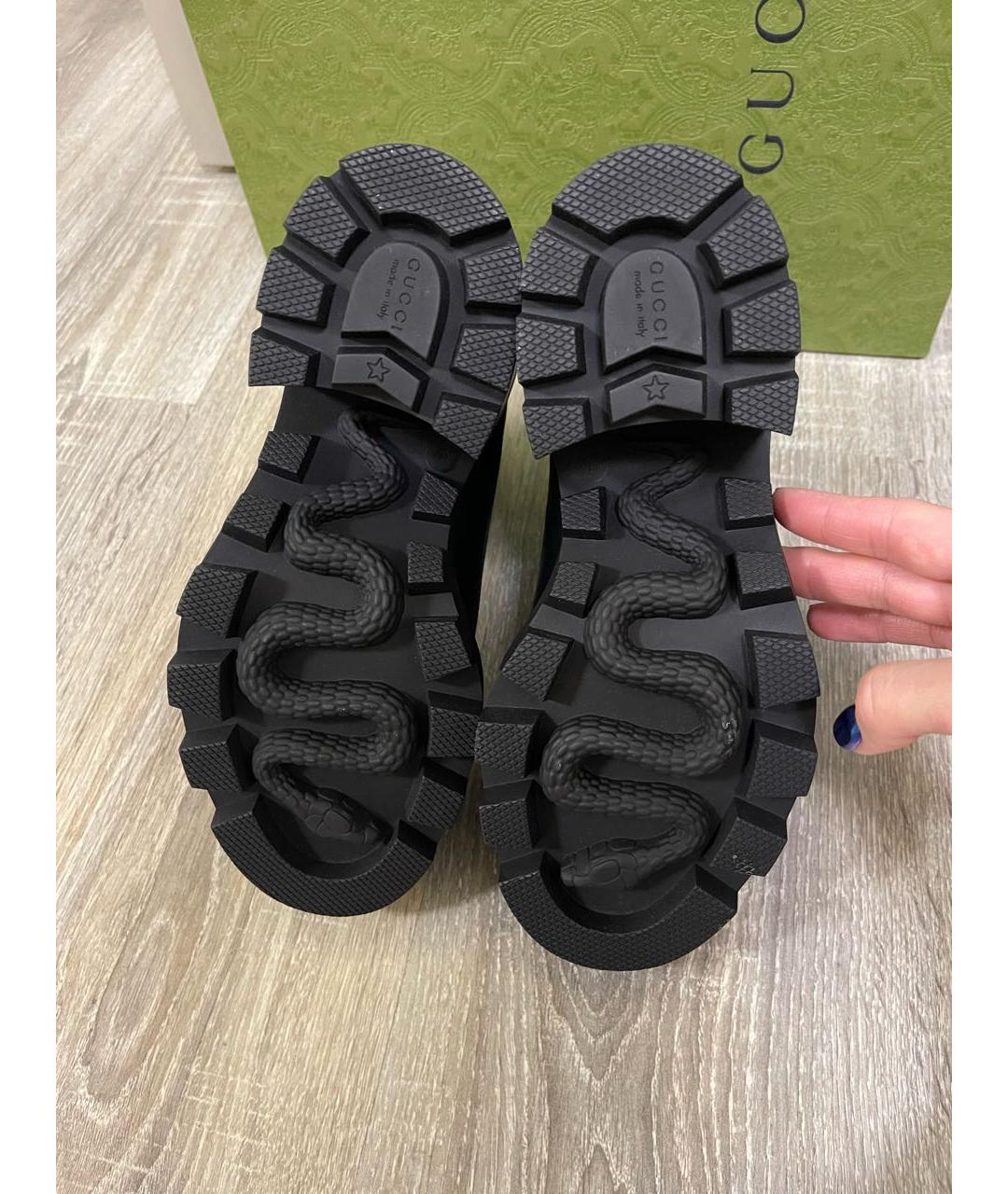 GUCCI Черные ботинки, фото 5