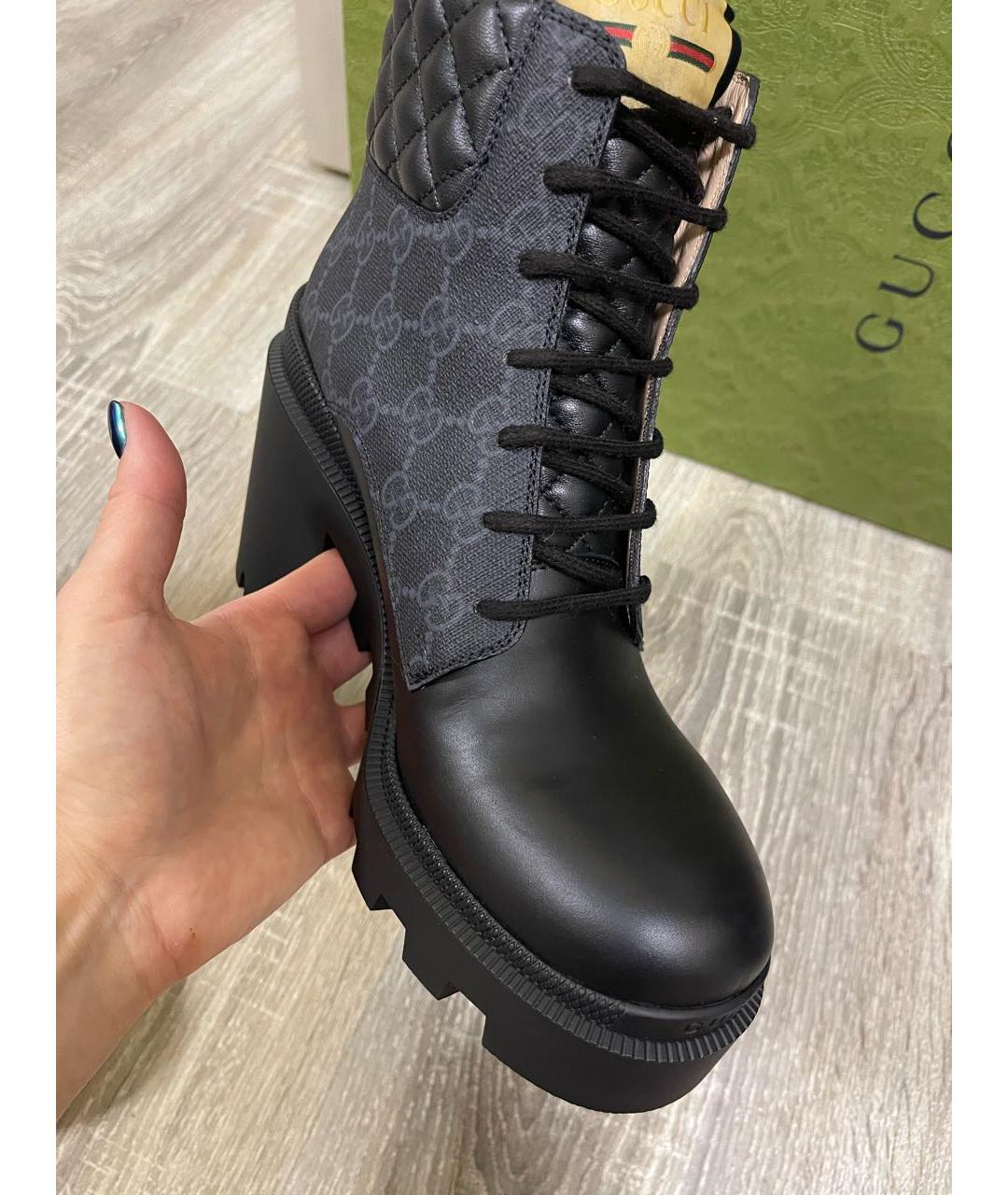GUCCI Черные ботинки, фото 7