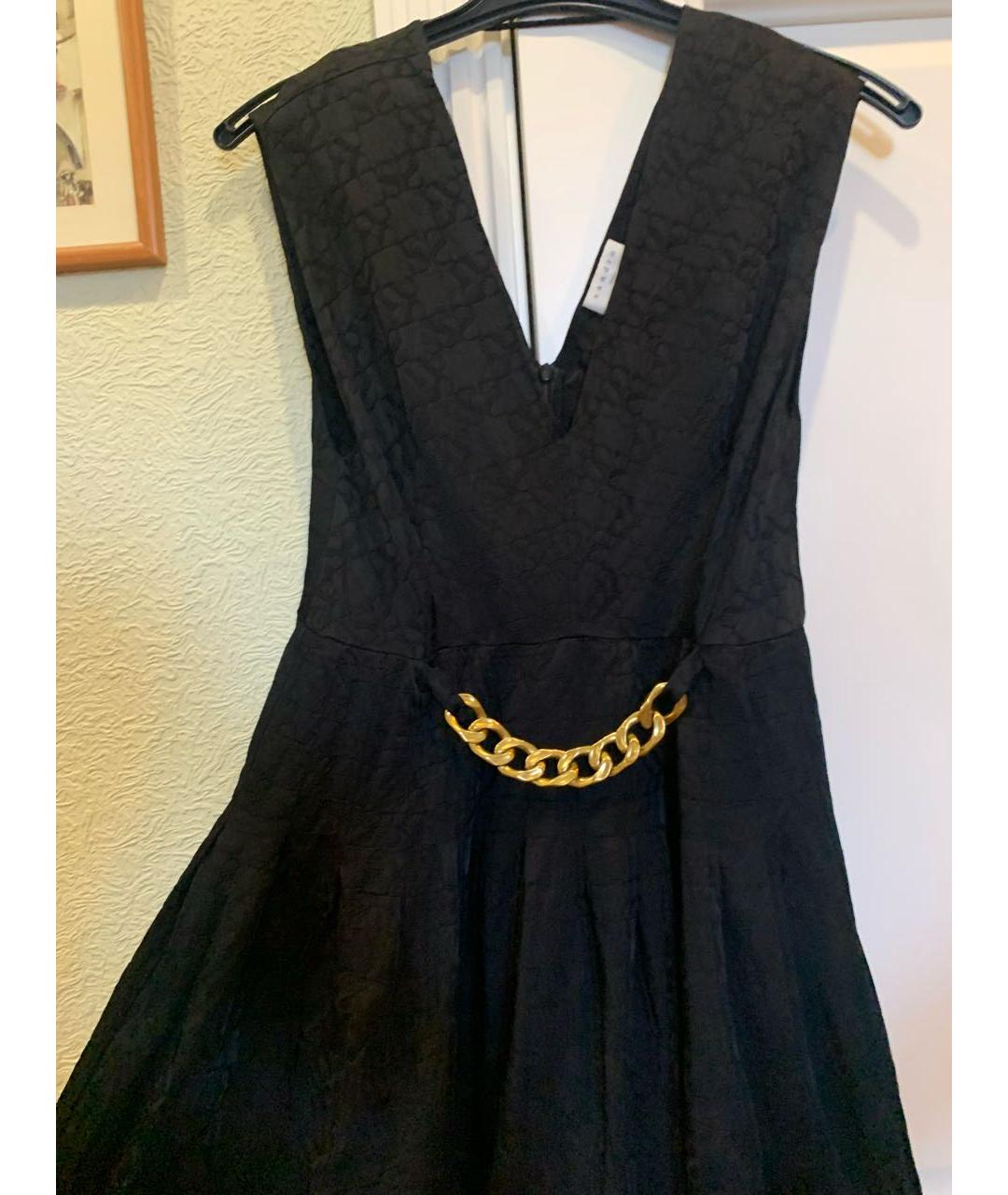 SANDRO Черное вискозное коктейльное платье, фото 5