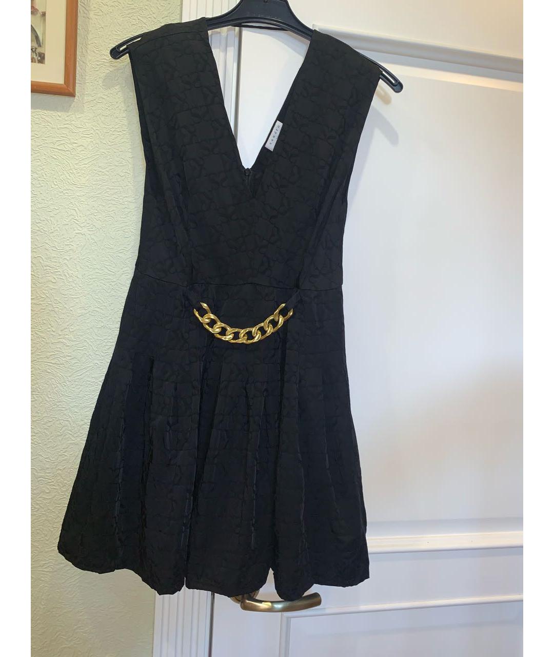 SANDRO Черное вискозное коктейльное платье, фото 9