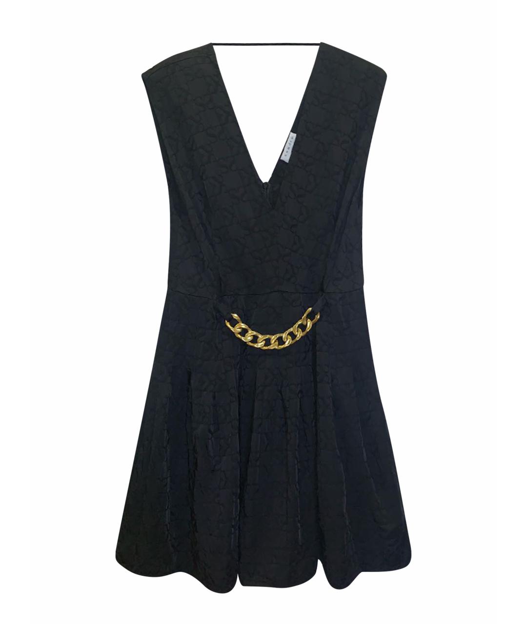 SANDRO Черное вискозное коктейльное платье, фото 1