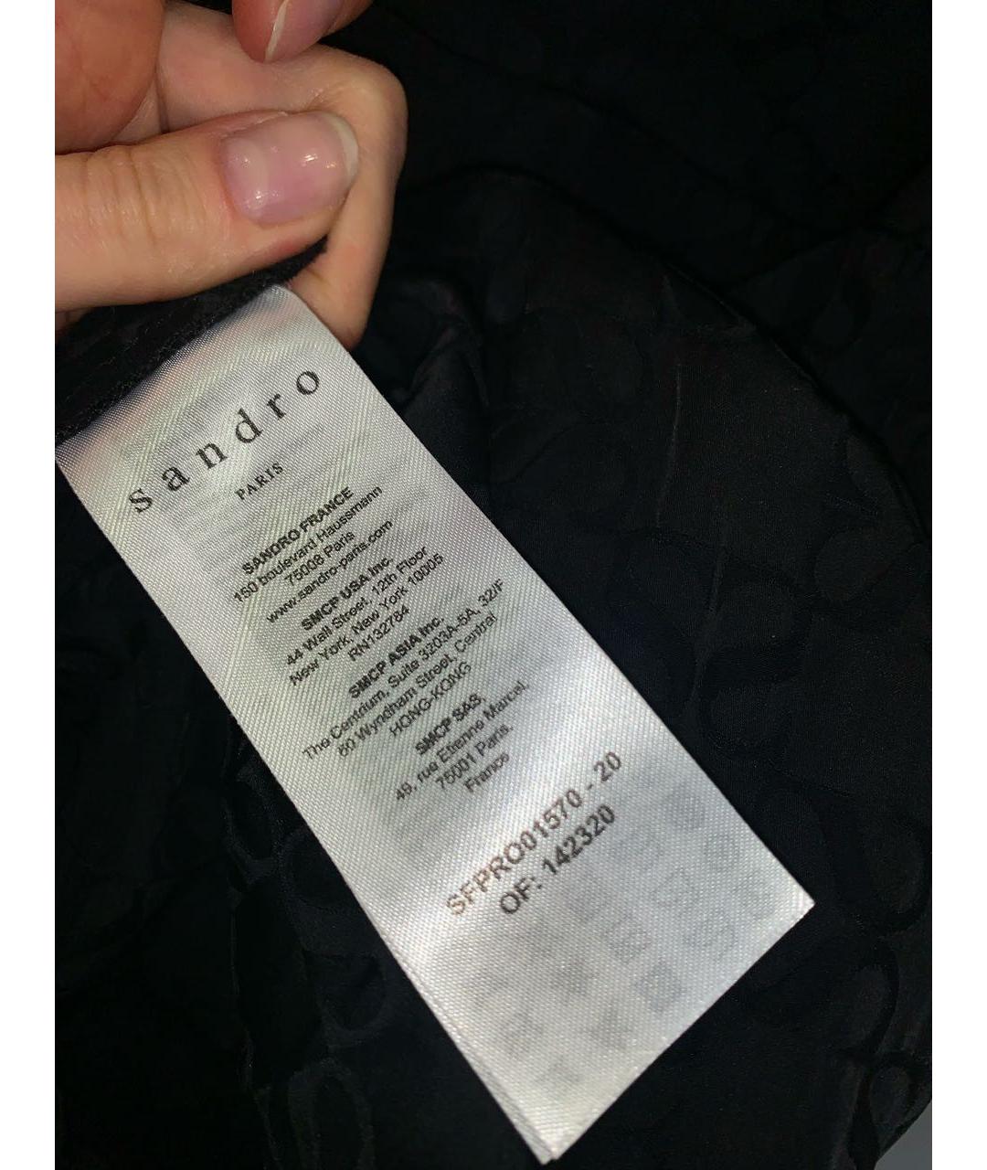 SANDRO Черное вискозное коктейльное платье, фото 6