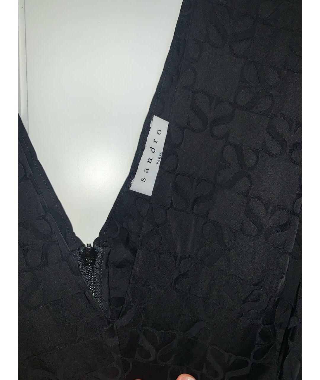 SANDRO Черное вискозное коктейльное платье, фото 3