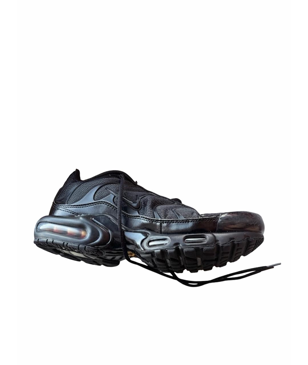 NIKE Черные текстильные низкие кроссовки / кеды, фото 1