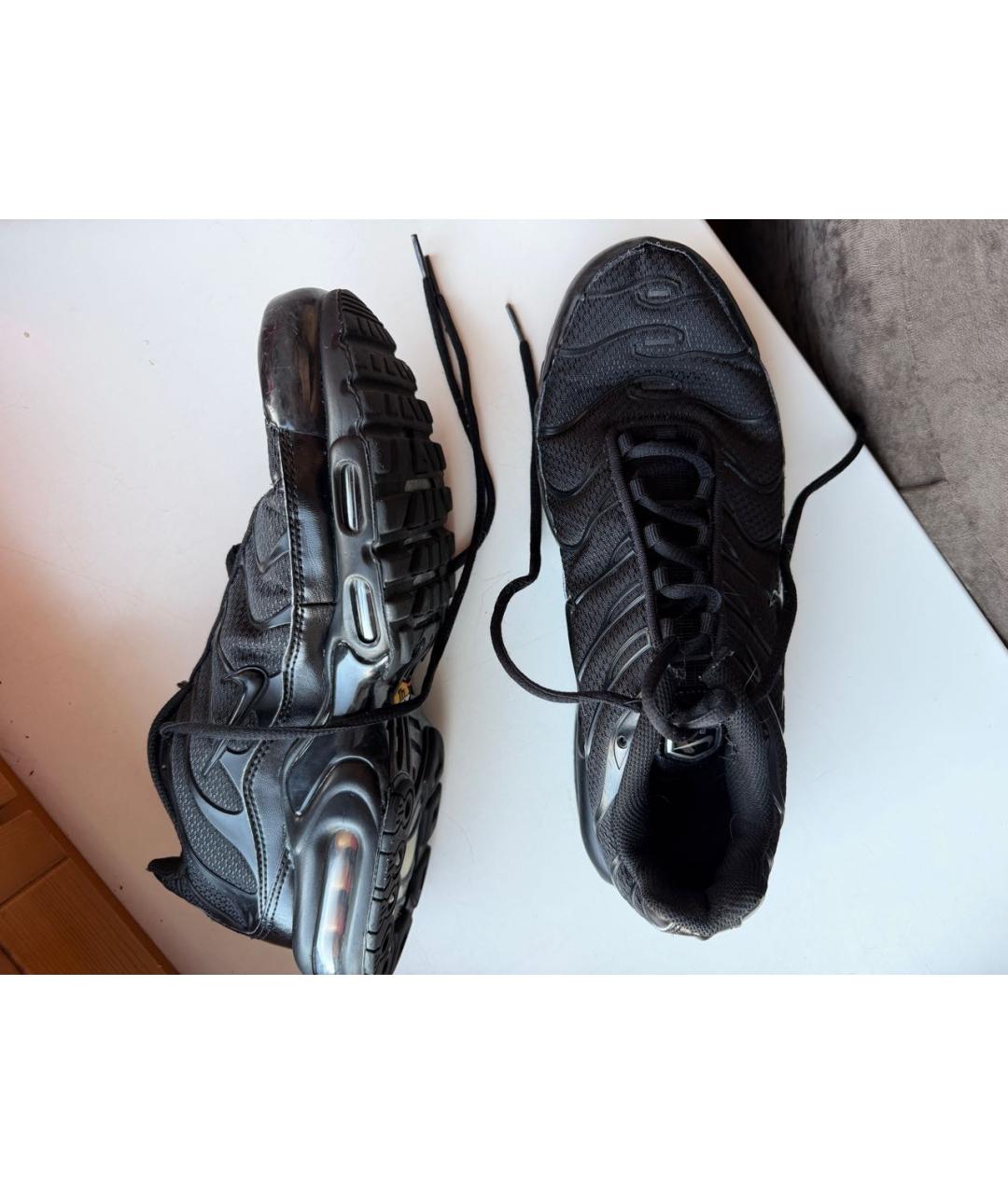 NIKE Черные текстильные низкие кроссовки / кеды, фото 4