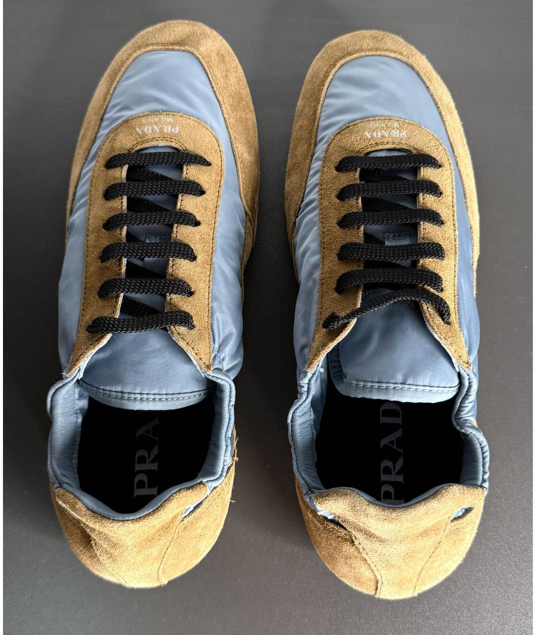 PRADA Коричневые замшевые кроссовки, фото 3