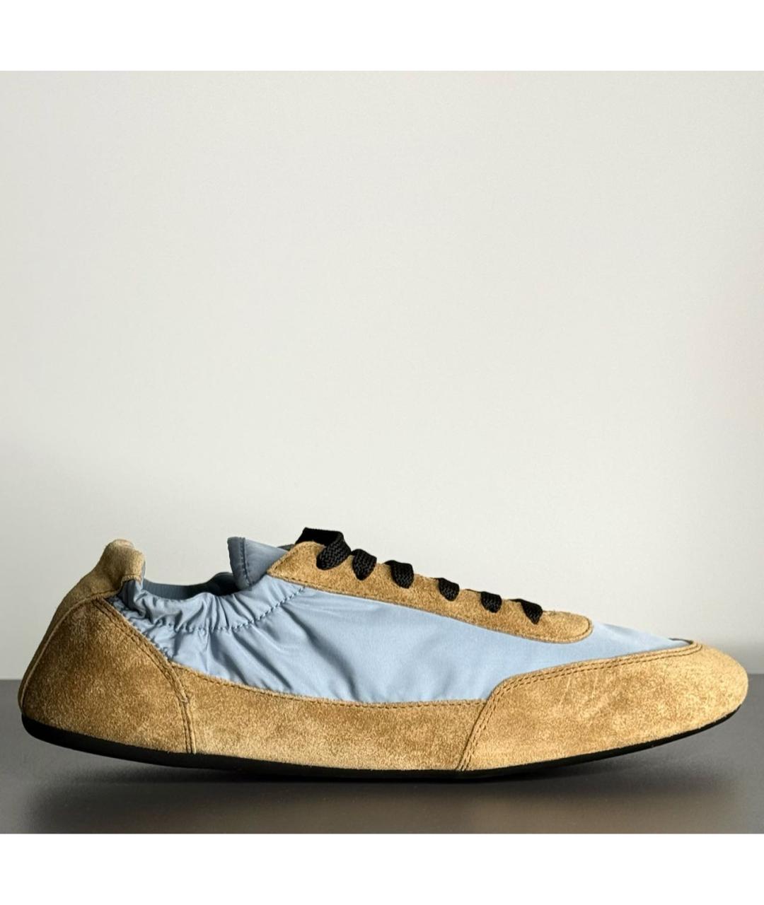 PRADA Коричневые замшевые кроссовки, фото 9