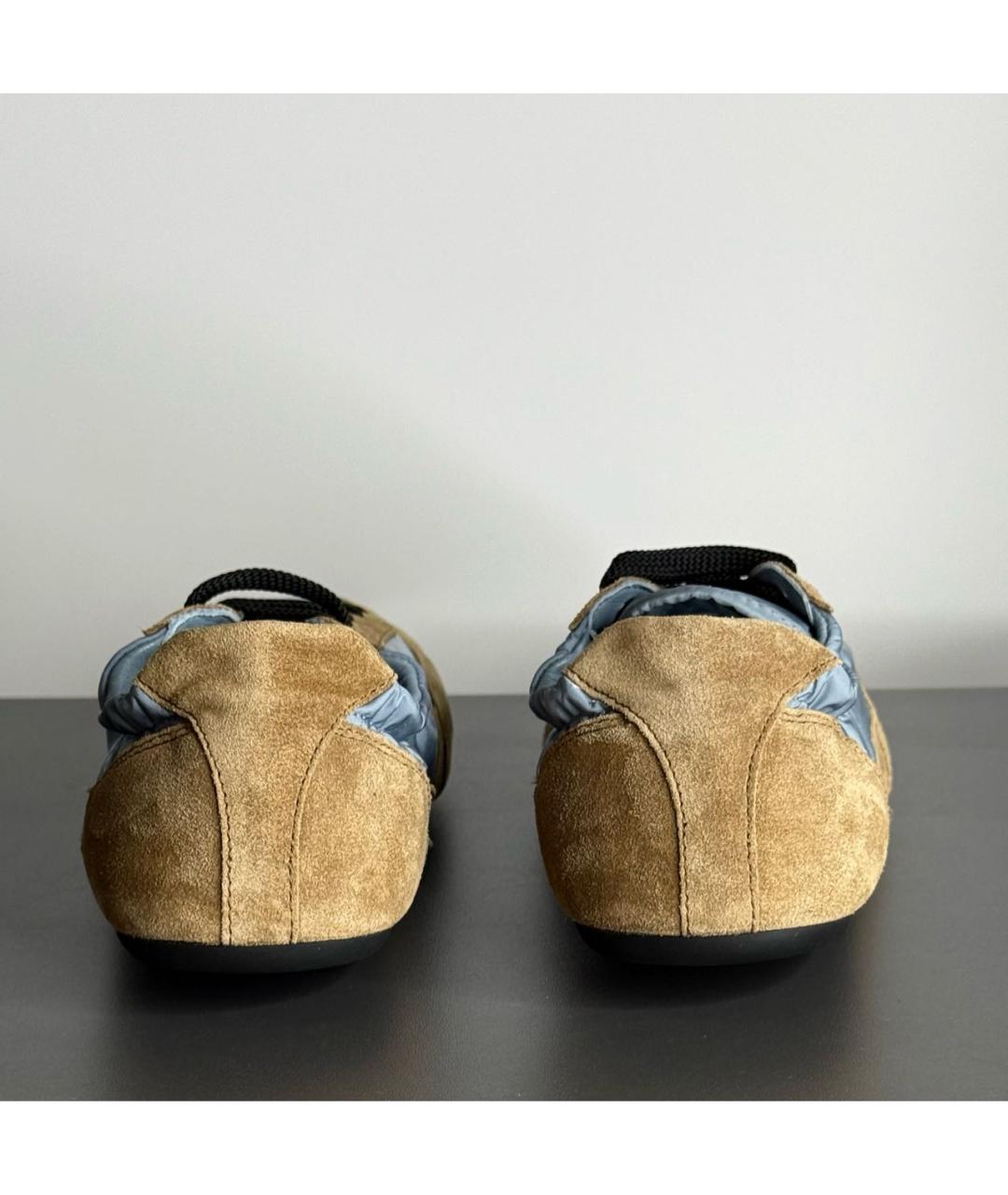 PRADA Коричневые замшевые кроссовки, фото 4