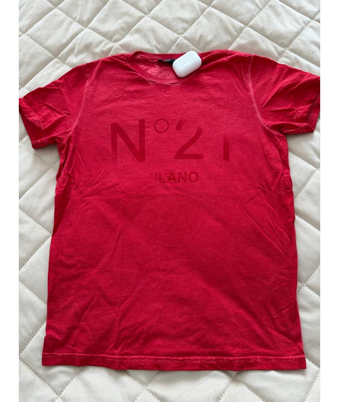 NO. 21 Красный хлопковый детская футболка / топ, фото 5