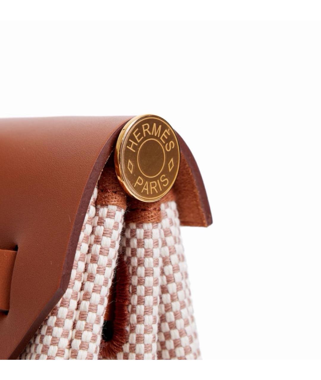 HERMES Коричневая кожаная сумка через плечо, фото 6