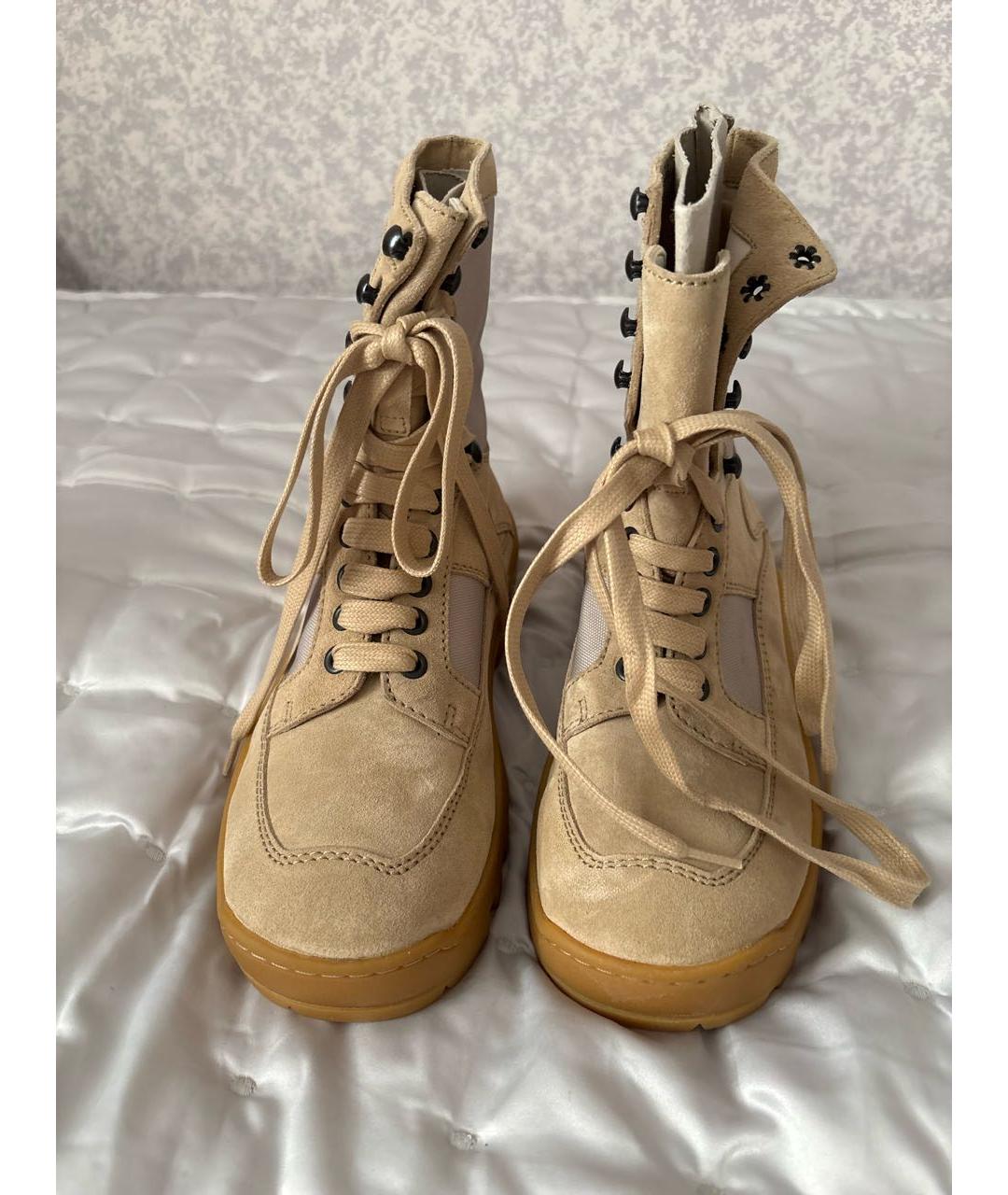 A.P.C. Бежевые замшевые ботинки, фото 2