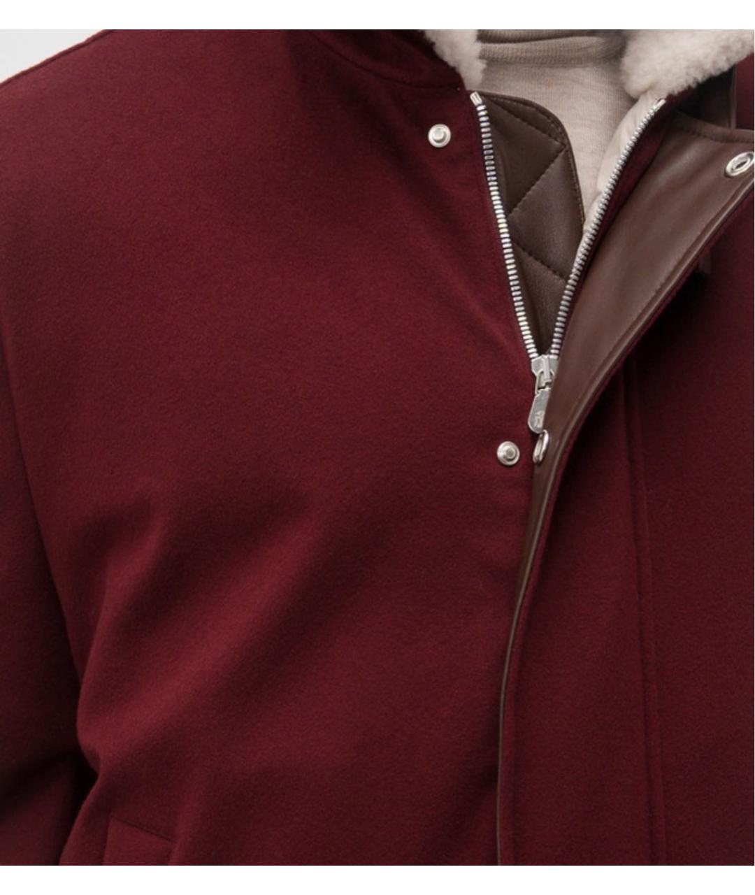 BRUNELLO CUCINELLI Бордовая шерстяная куртка, фото 6