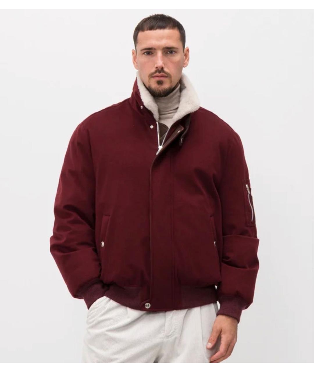 BRUNELLO CUCINELLI Бордовая шерстяная куртка, фото 3