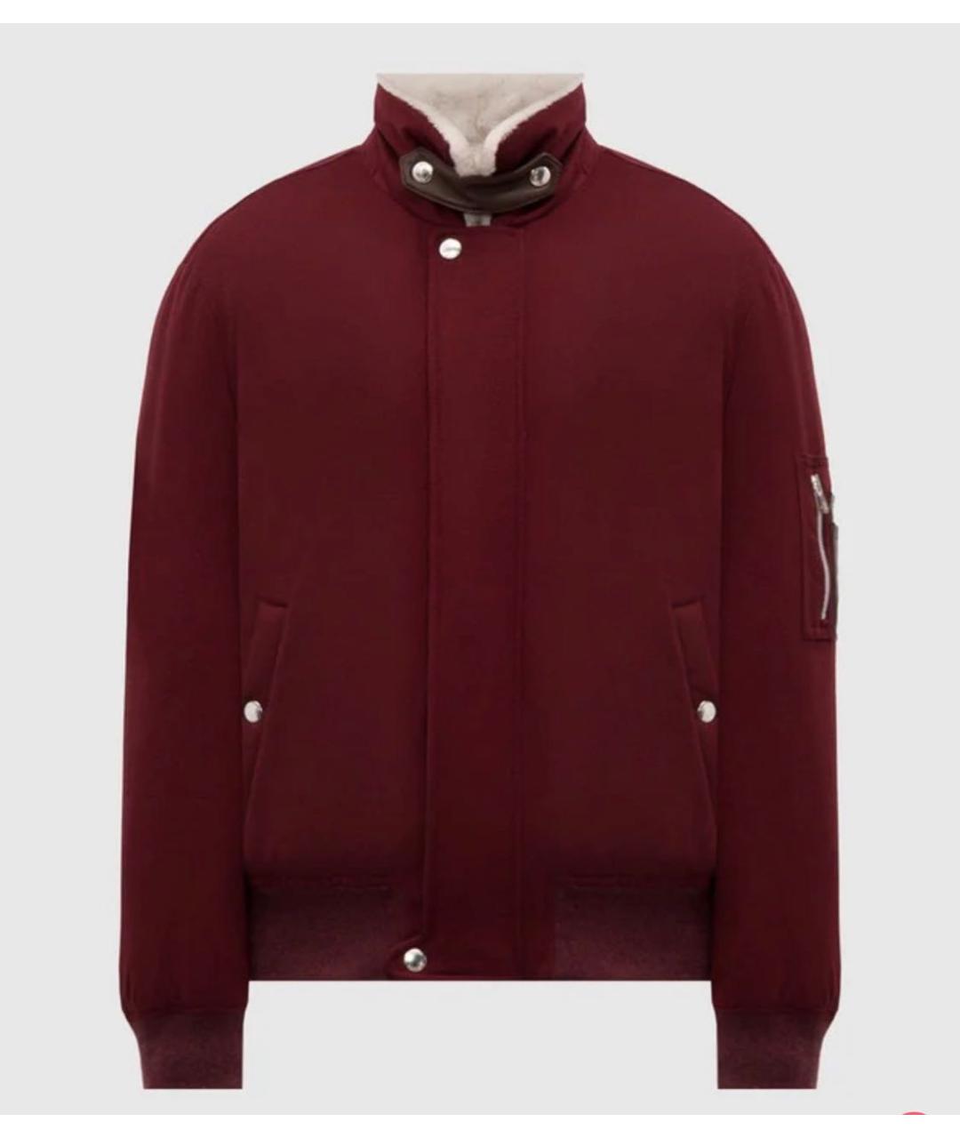 BRUNELLO CUCINELLI Бордовая шерстяная куртка, фото 7