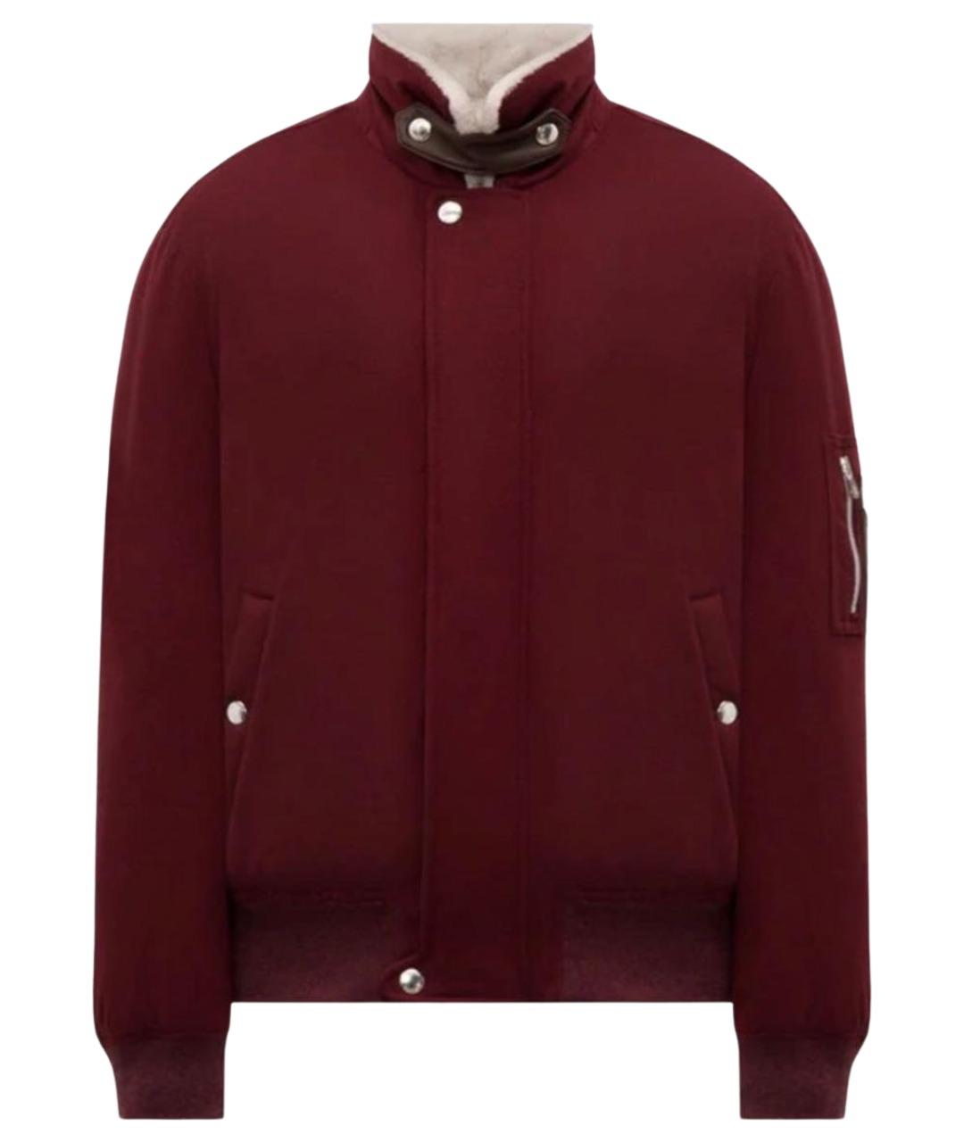 BRUNELLO CUCINELLI Бордовая шерстяная куртка, фото 1