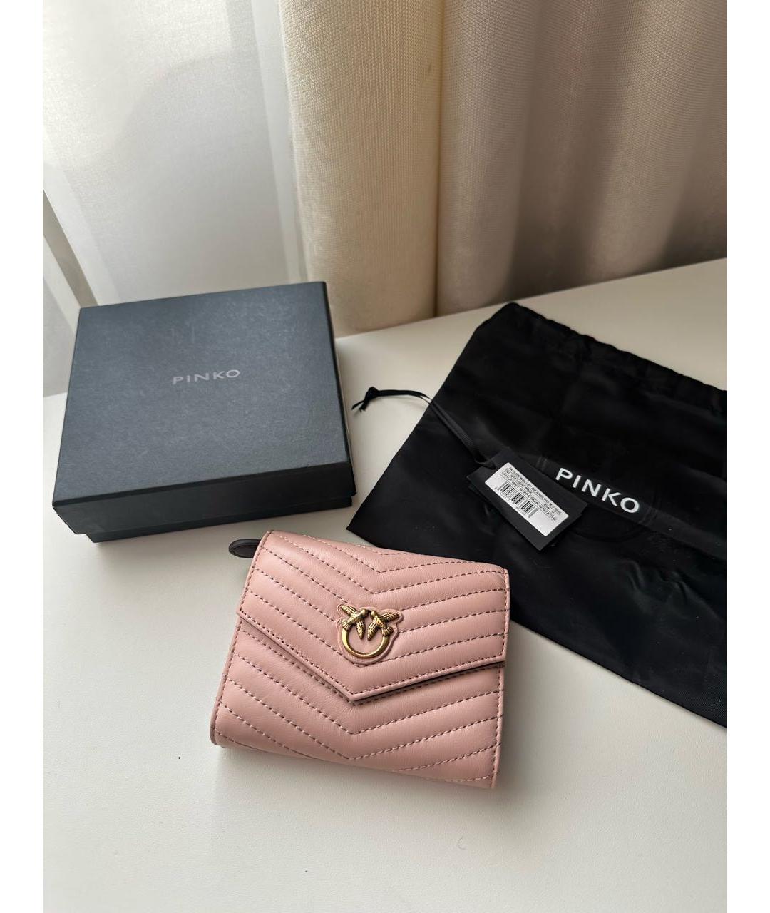 PINKO Розовый кожаный кошелек, фото 2