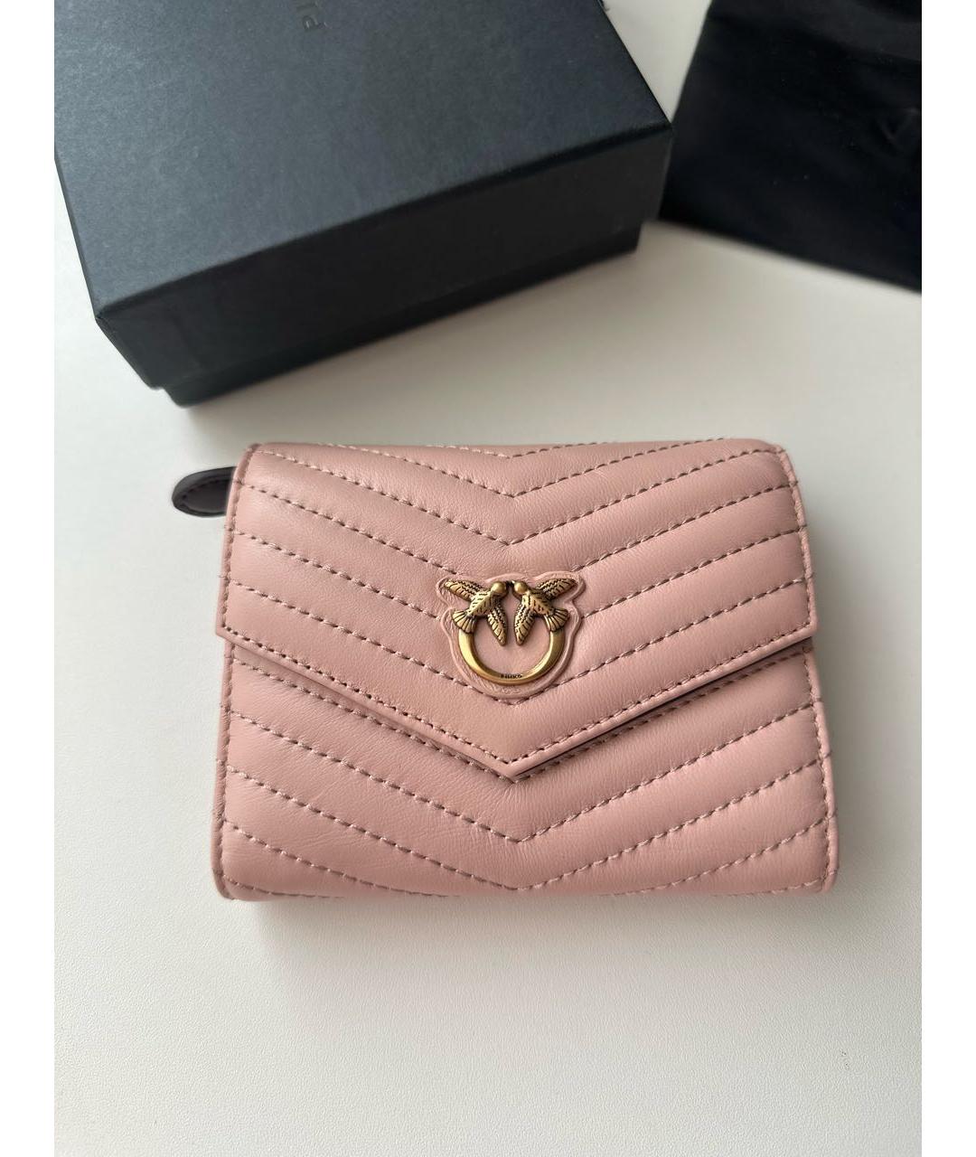 PINKO Розовый кожаный кошелек, фото 7