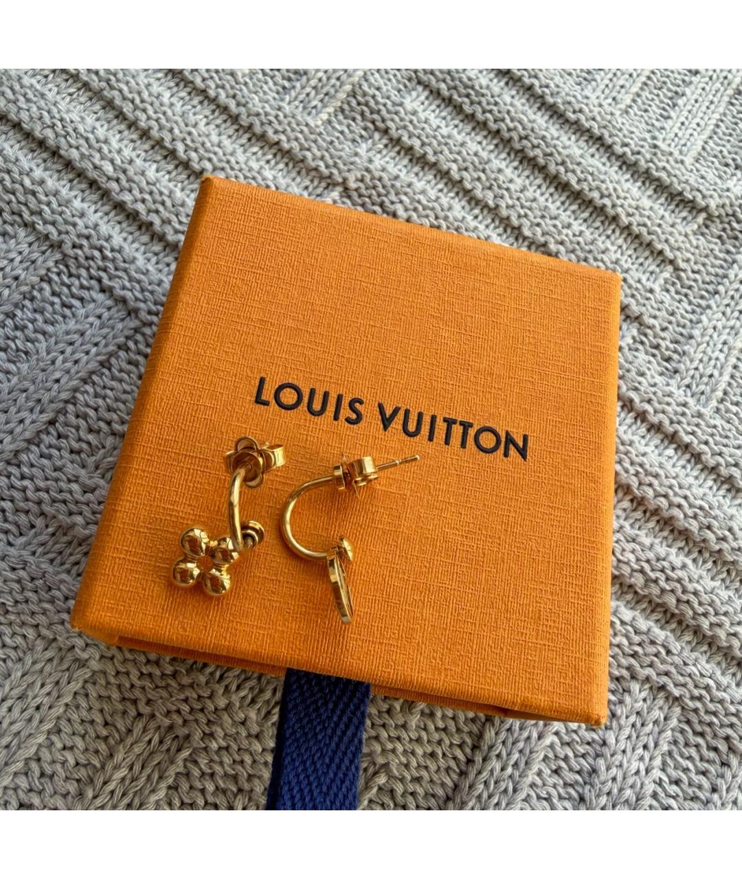 LOUIS VUITTON Золотые серьги, фото 2