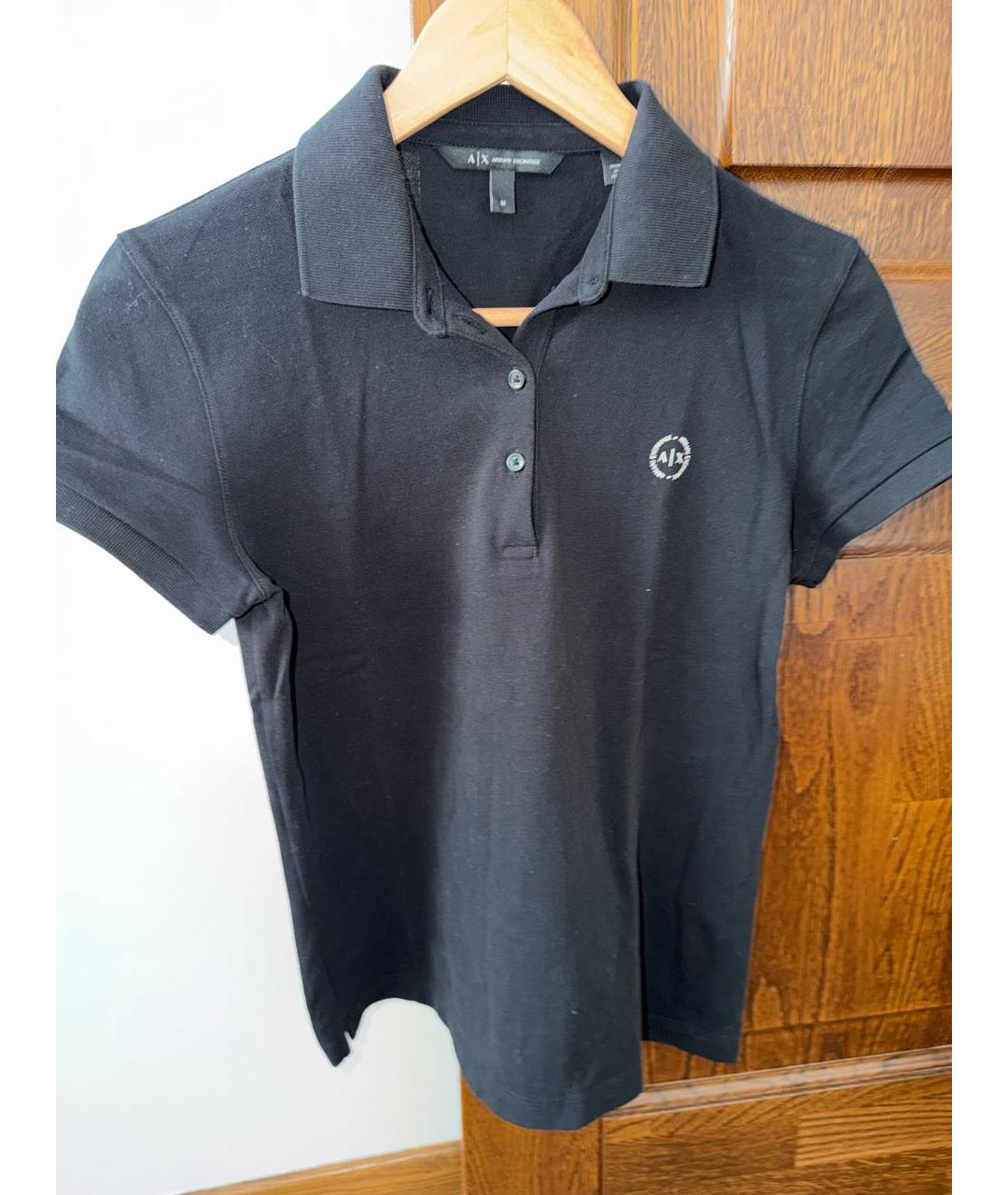 ARMANI EXCHANGE Черная хлопковая футболка, фото 4