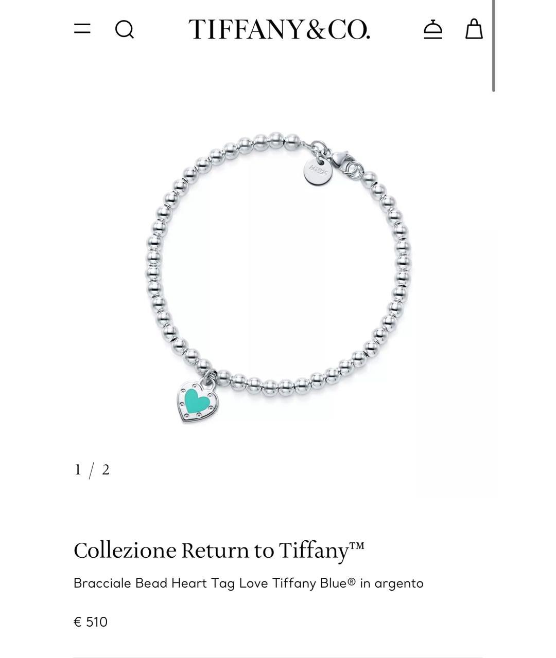 TIFFANY&CO Серебрянный серебряный браслет, фото 9