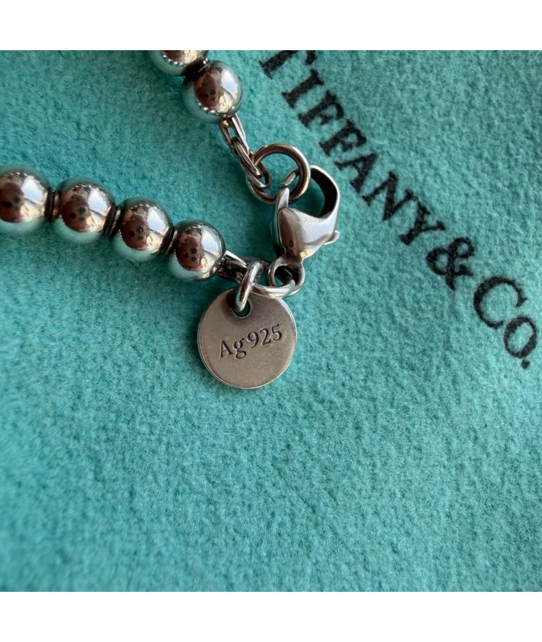 TIFFANY&CO Серебрянный серебряный браслет, фото 5