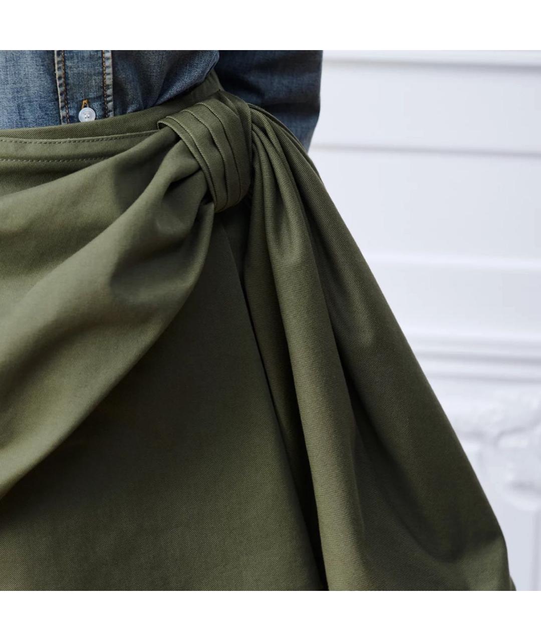 CHRISTIAN DIOR Хаки юбка мини, фото 3