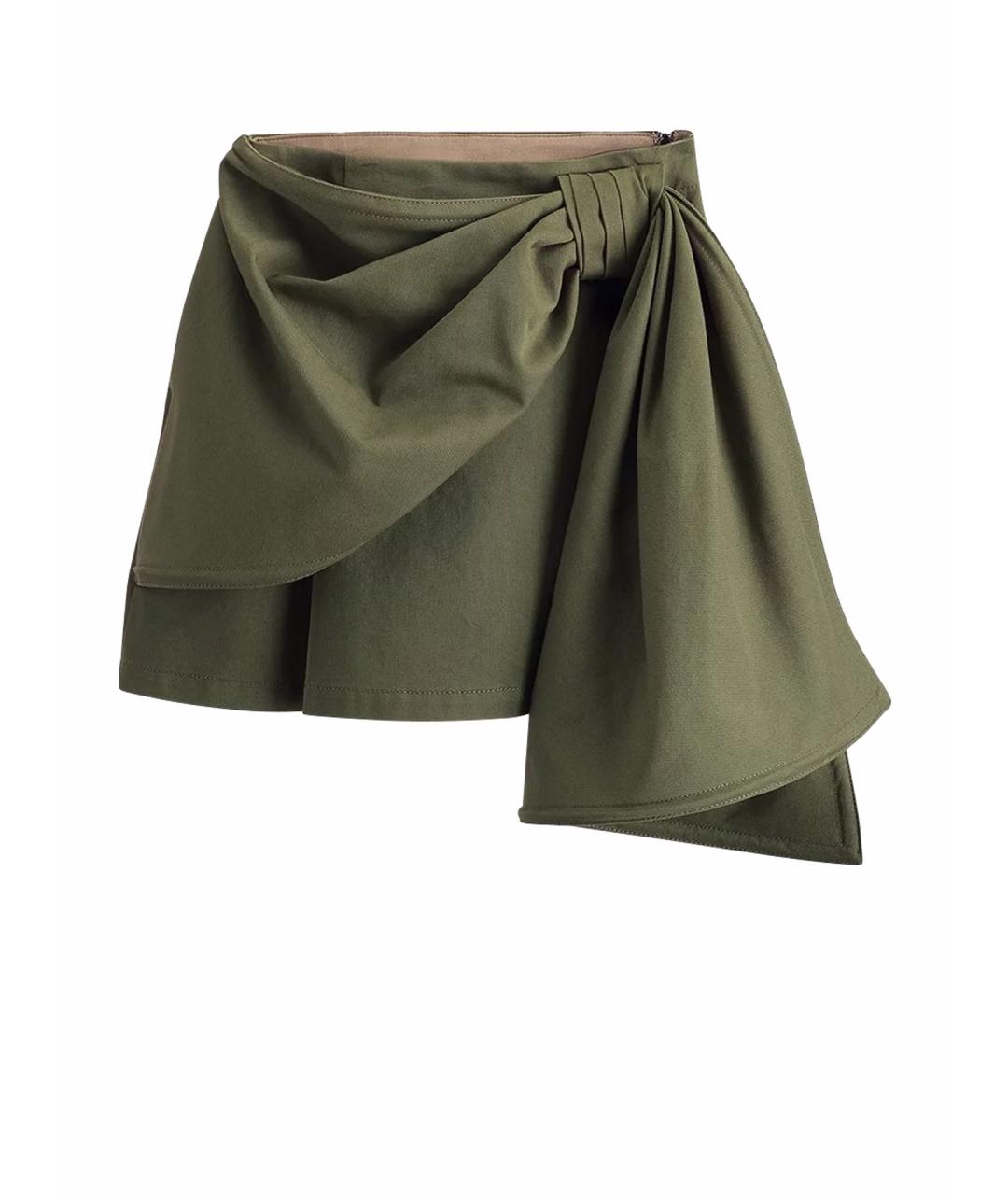 CHRISTIAN DIOR Хаки юбка мини, фото 1