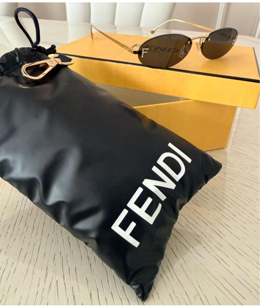 FENDI Черные солнцезащитные очки, фото 5