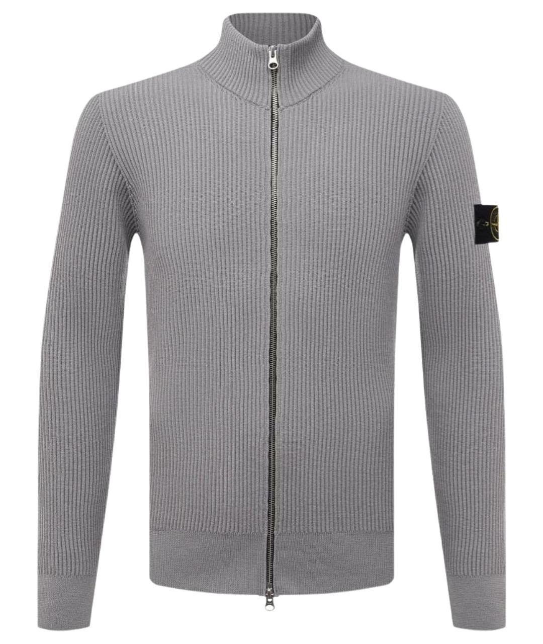 STONE ISLAND Серый шерстяной джемпер / свитер, фото 1