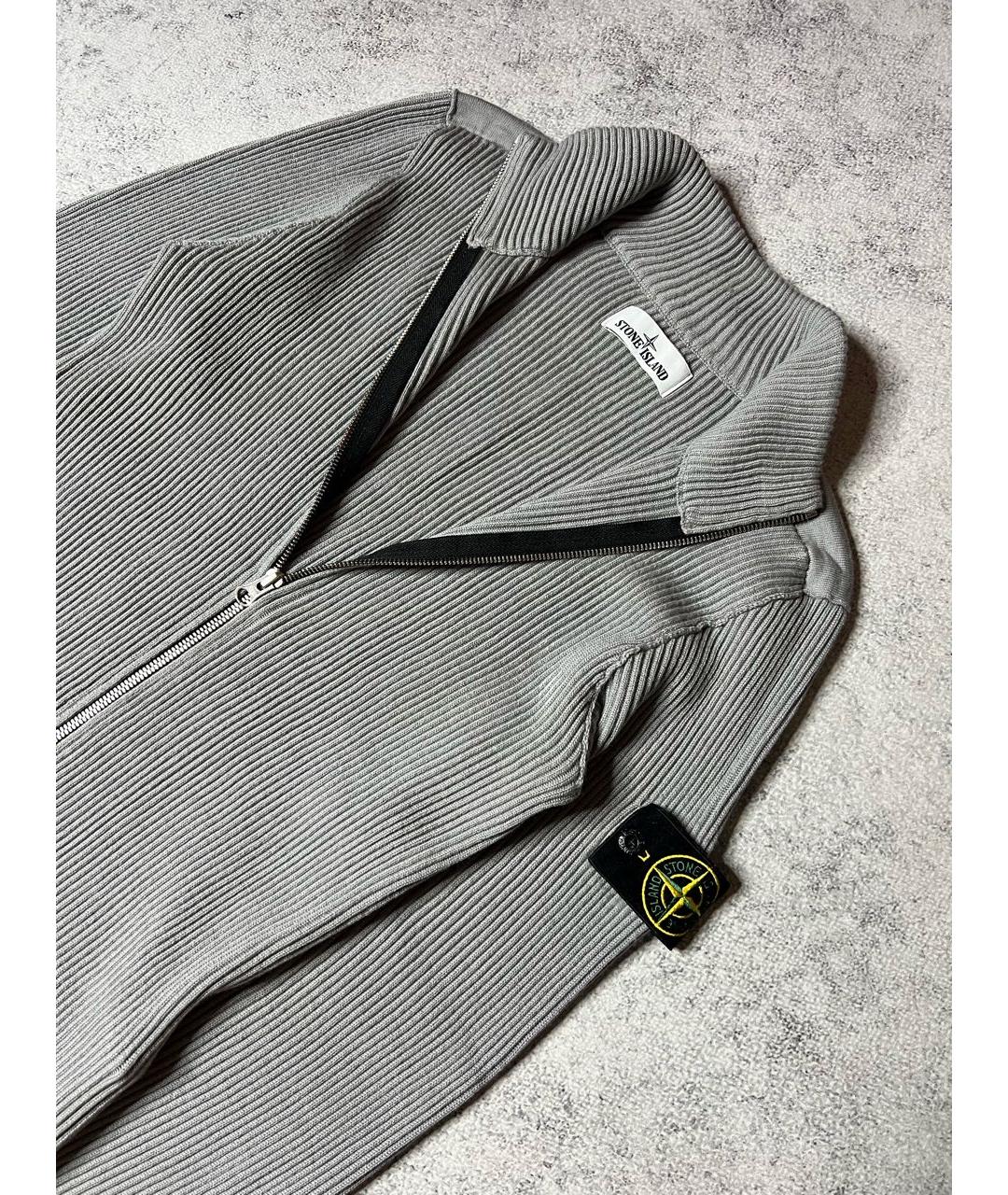 STONE ISLAND Серый шерстяной джемпер / свитер, фото 4