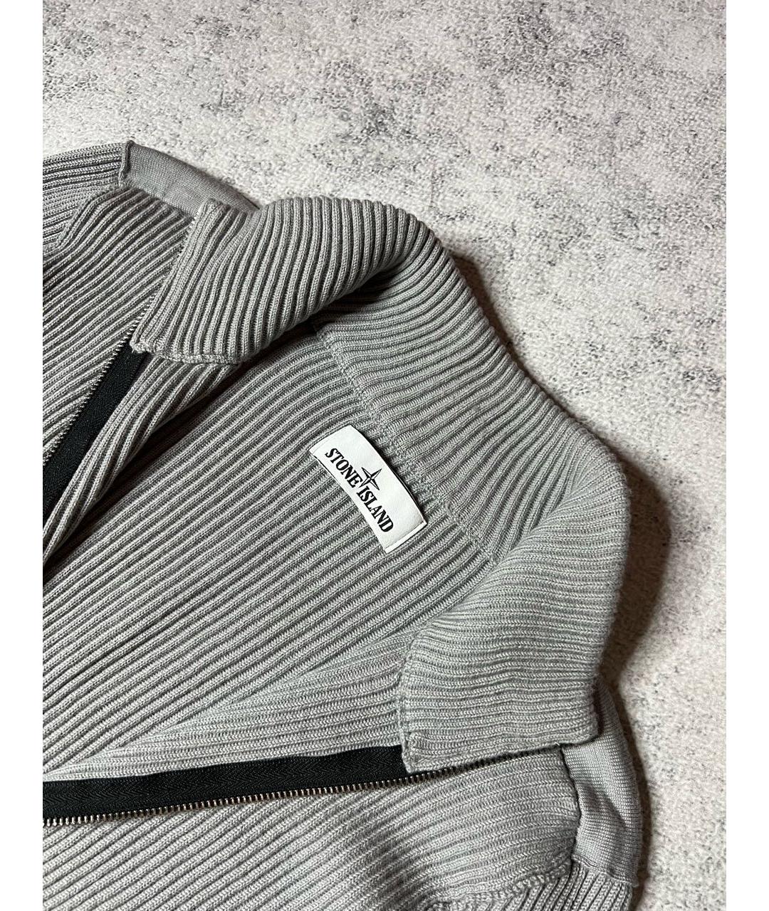 STONE ISLAND Серый шерстяной джемпер / свитер, фото 5