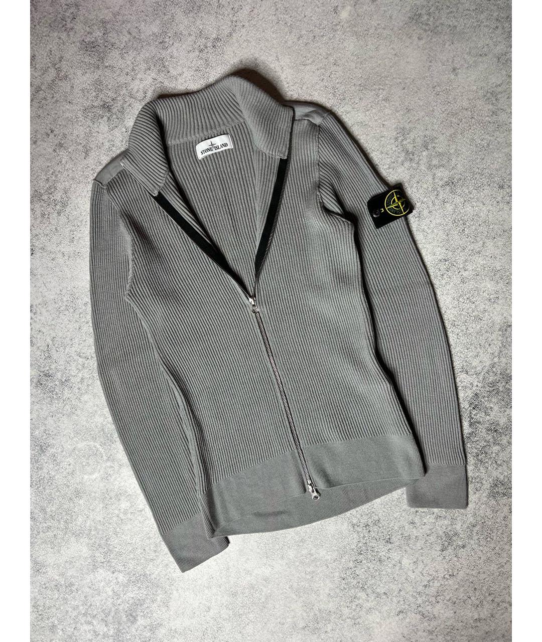 STONE ISLAND Серый шерстяной джемпер / свитер, фото 3