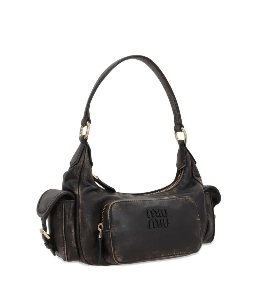 MIU MIU Коричневая кожаная сумка через плечо, фото 2