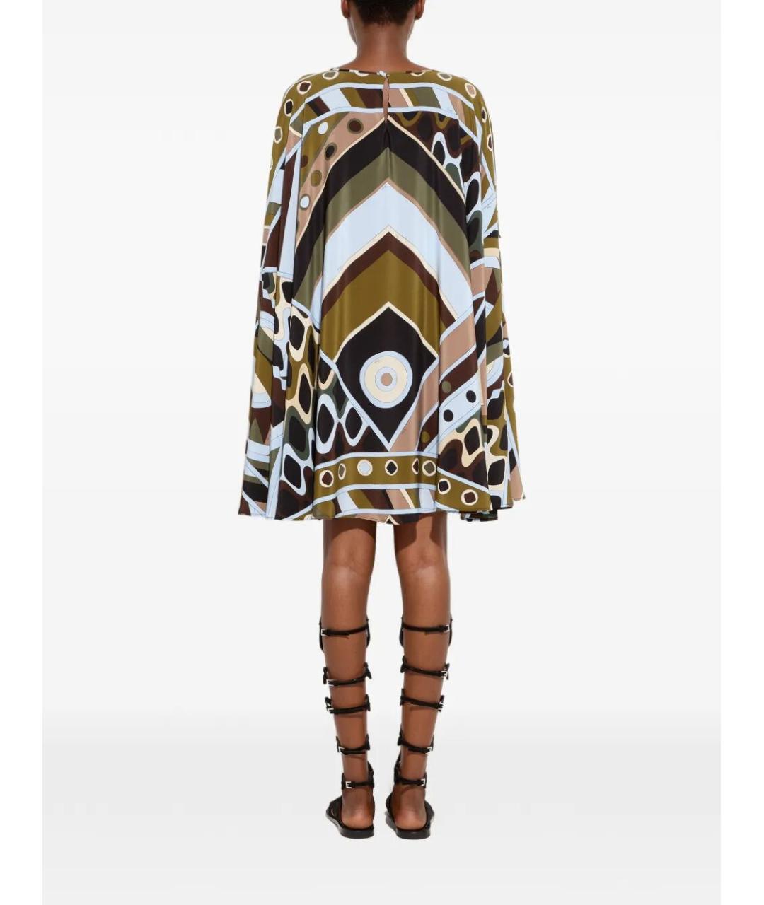 PUCCI Мульти шелковое платье, фото 3