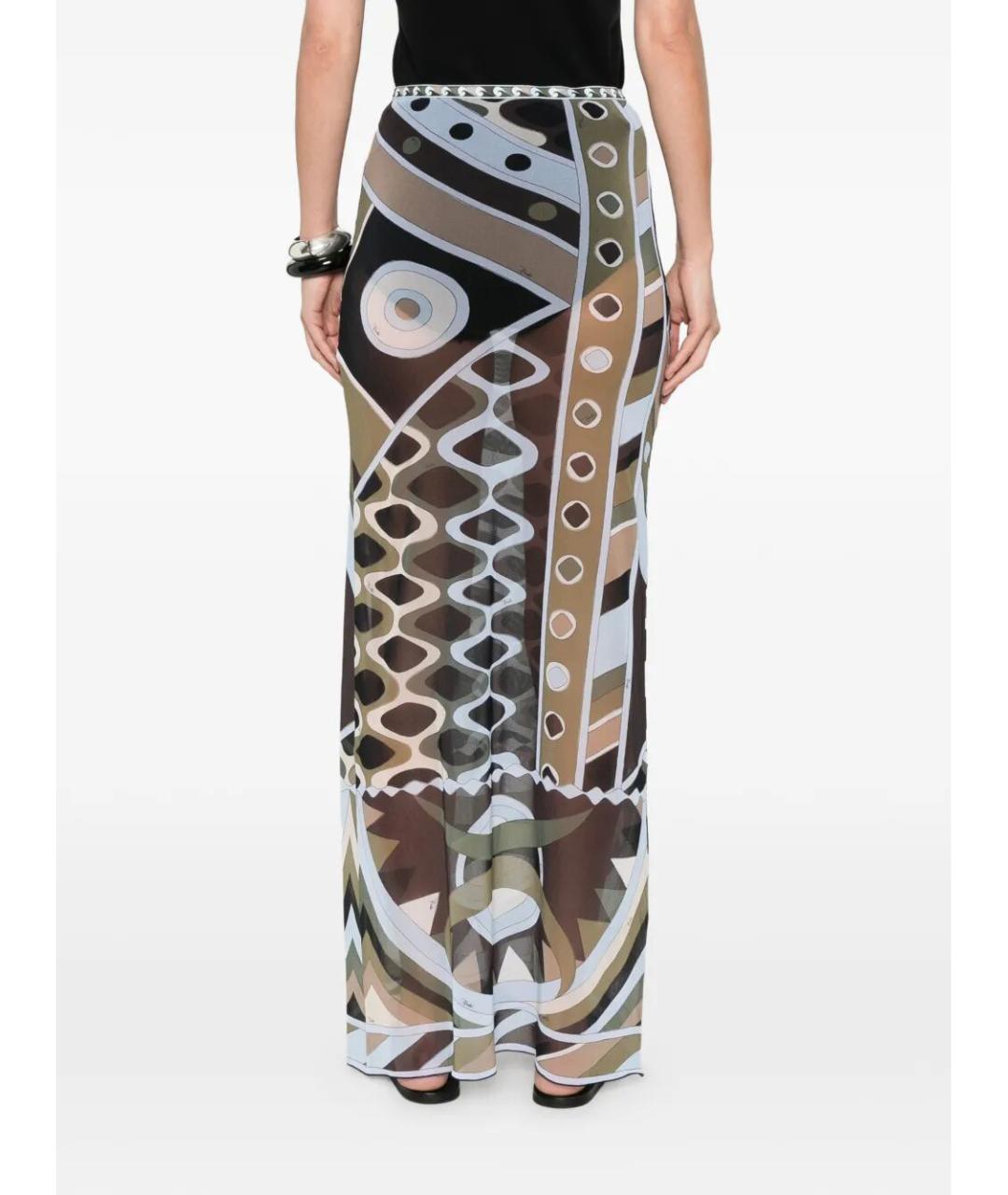PUCCI Мульти полиамидовая юбка макси, фото 4