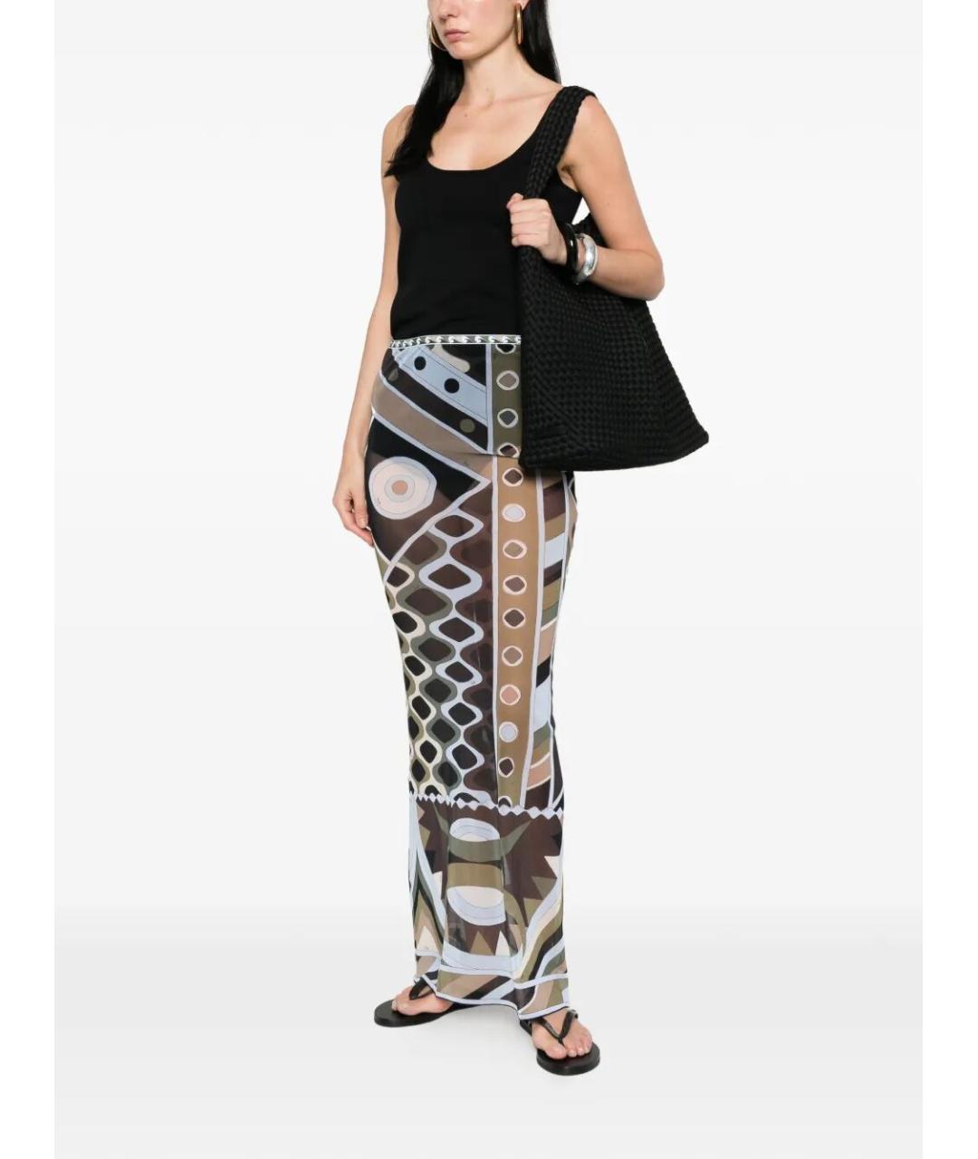 PUCCI Мульти полиамидовая юбка макси, фото 2