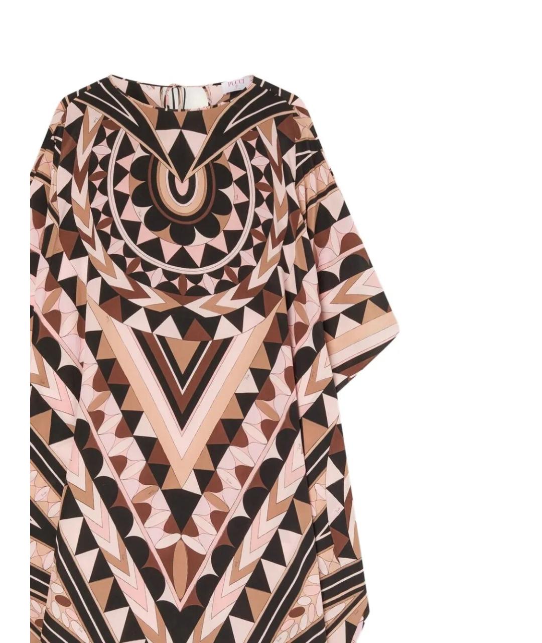 PUCCI Розовое шелковое платье, фото 2