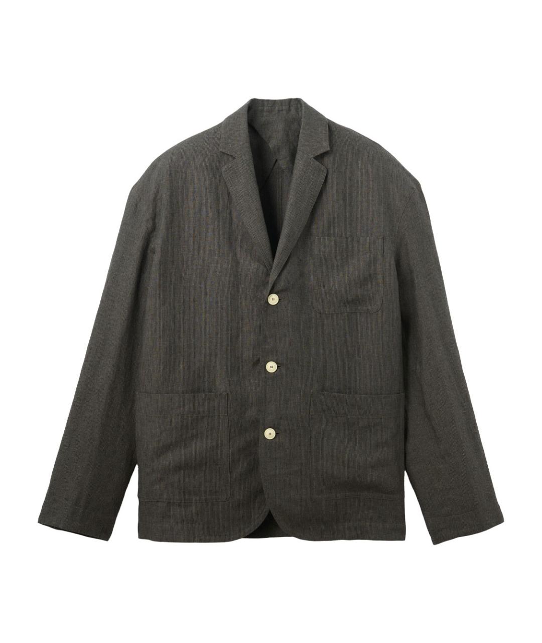 JACQUEMUS Серый льняной пиджак, фото 1