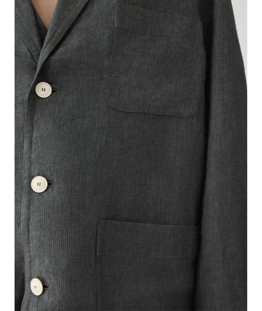 JACQUEMUS Серый льняной пиджак, фото 4