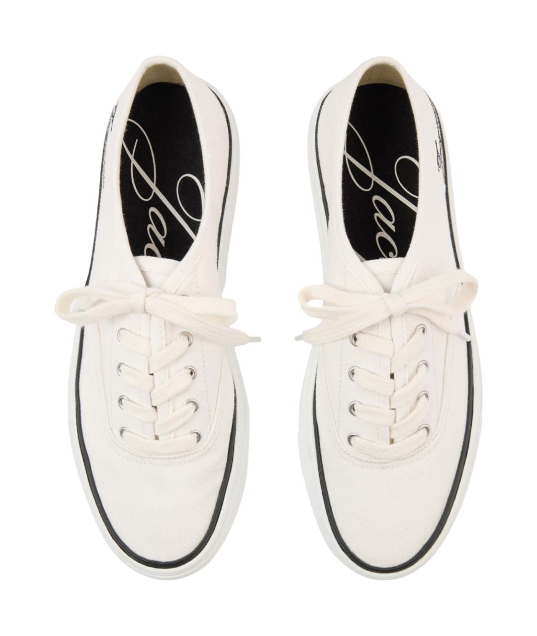 JACQUEMUS Белые текстильные низкие кроссовки / кеды, фото 3