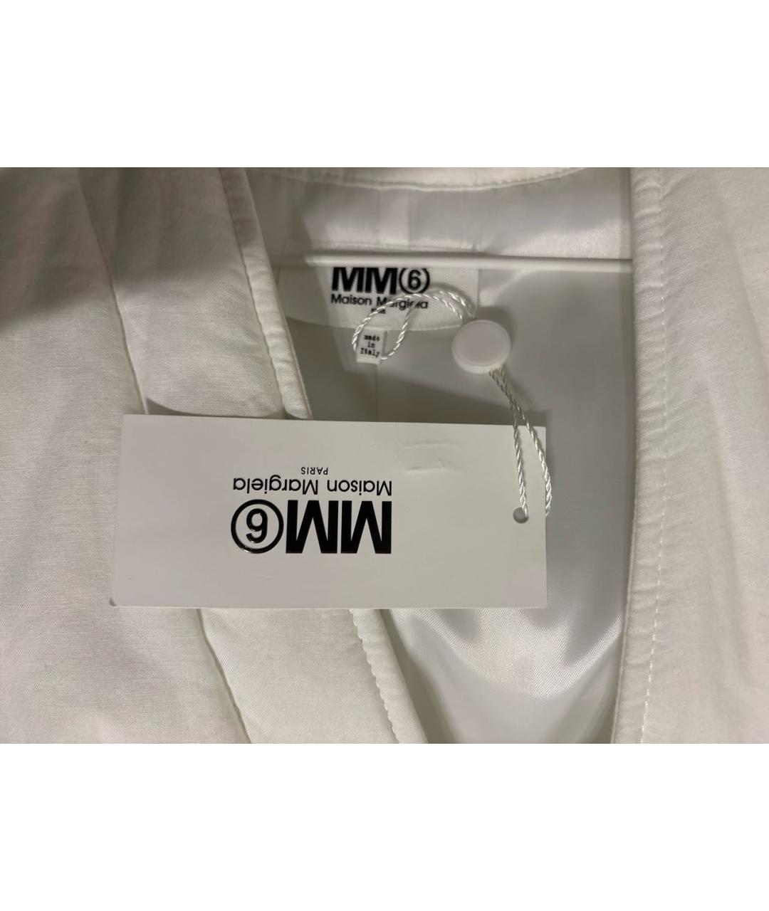 MM6 MAISON MARGIELA Белое хлопковое пальто, фото 3