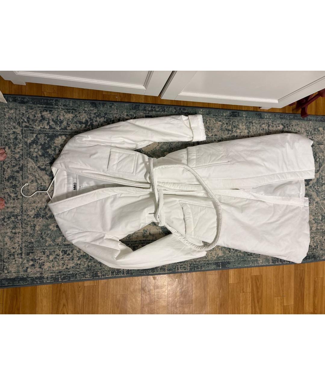 MM6 MAISON MARGIELA Белое хлопковое пальто, фото 6