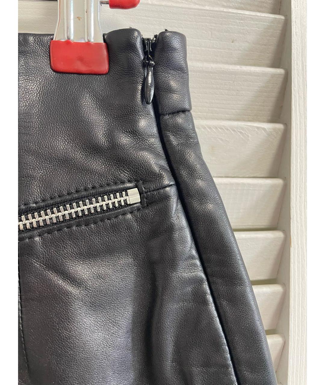 ALEXANDER WANG Черная полиэстеровая юбка мини, фото 7