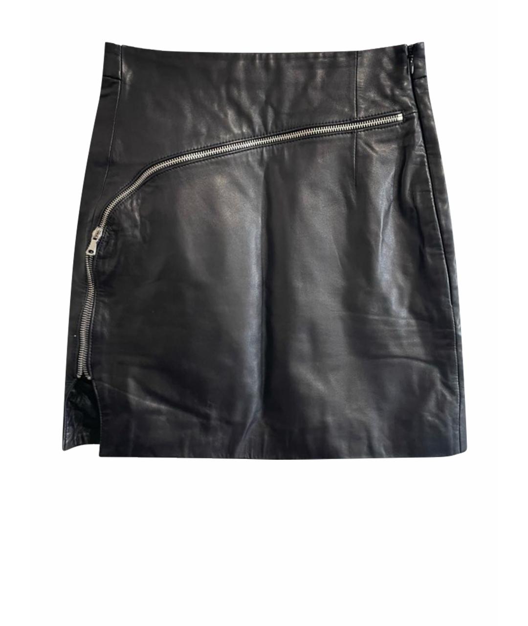 ALEXANDER WANG Черная полиэстеровая юбка мини, фото 9