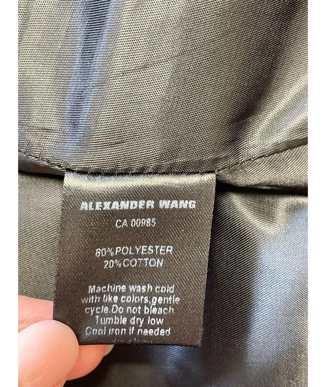 ALEXANDER WANG Черная полиэстеровая юбка мини, фото 5