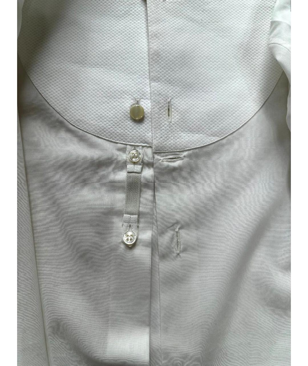 GIORGIO ARMANI Белая хлопковая классическая рубашка, фото 5