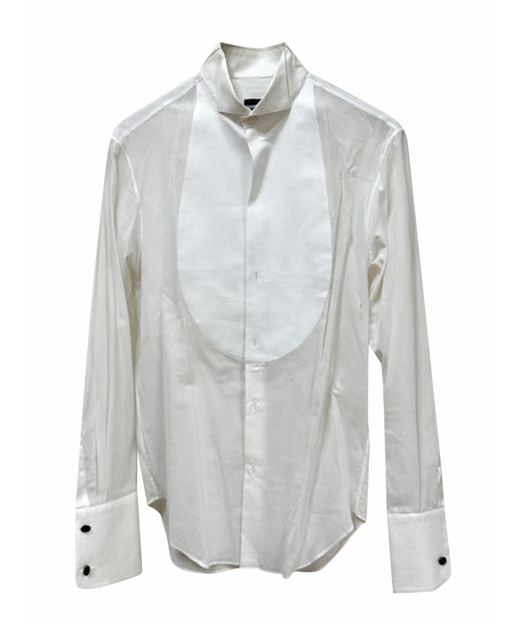 GIORGIO ARMANI Белая хлопковая классическая рубашка, фото 1