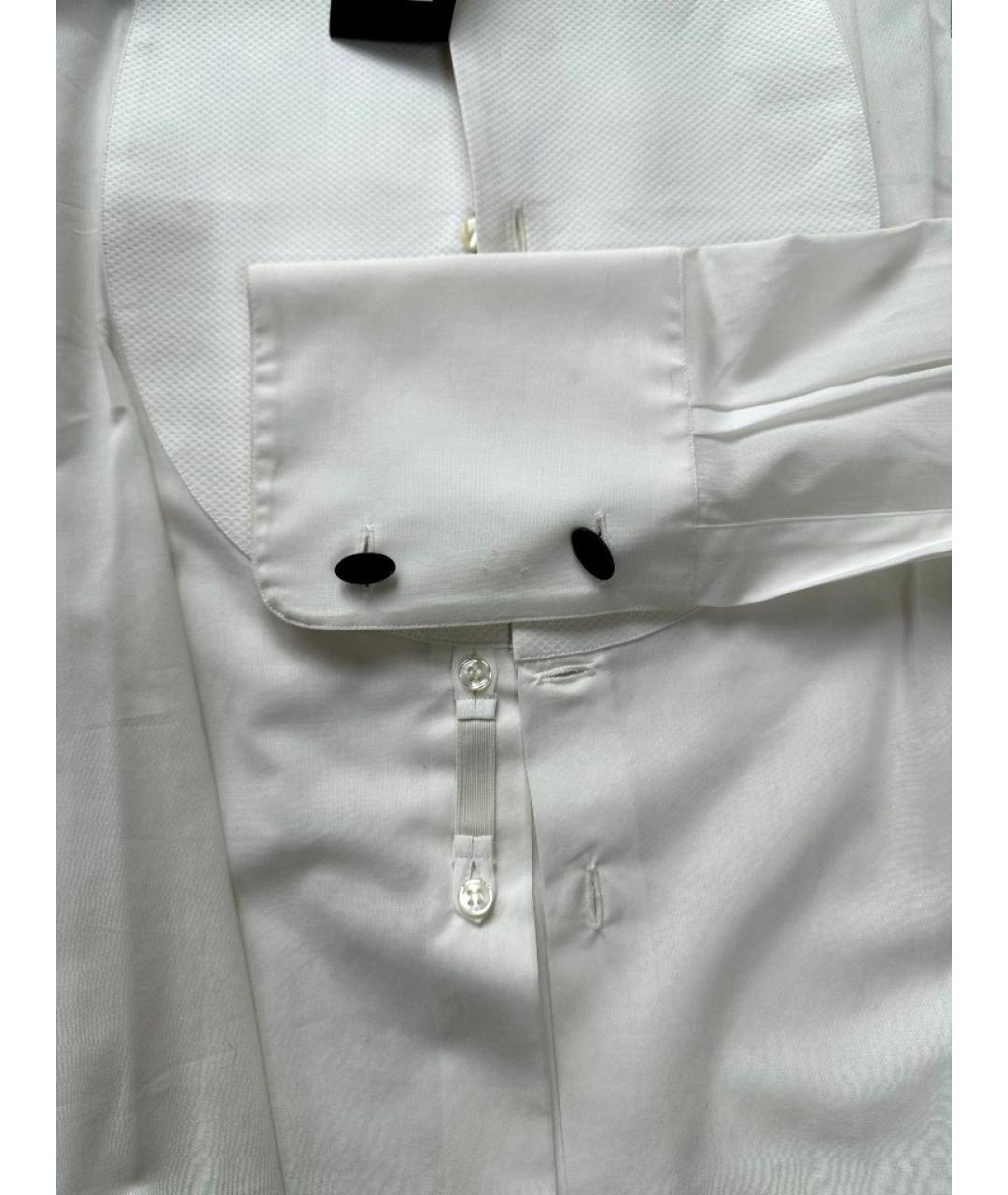 GIORGIO ARMANI Белая хлопковая классическая рубашка, фото 4